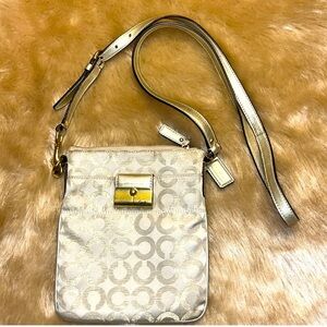 Coach Signature OP Art Slim Swing Back Crossbody